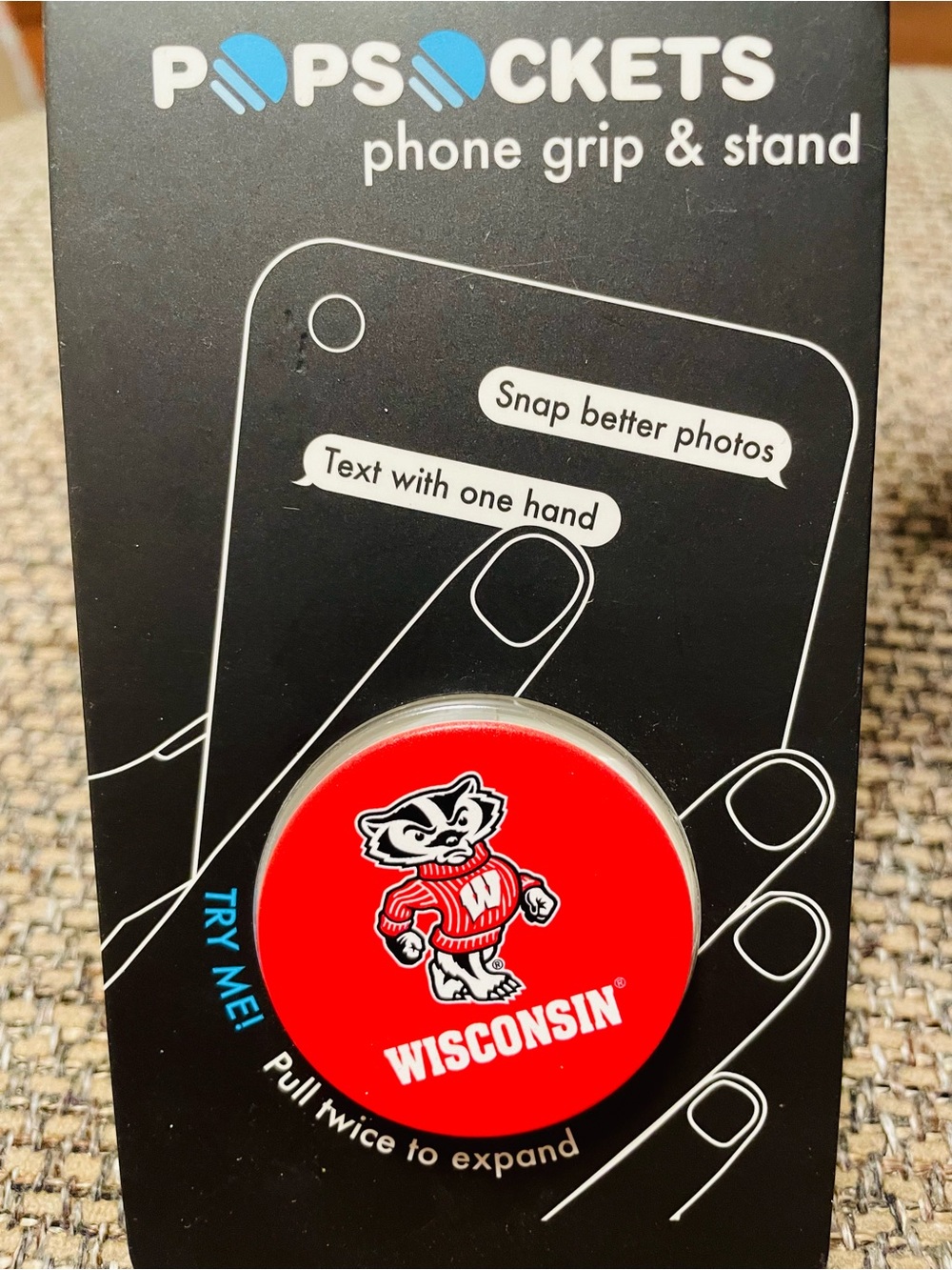 PopSocket Red Wisconsin university Badger Phone Grip & Stand